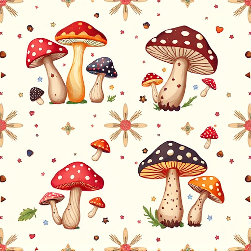 Artistic Magic Mushroom Chocolates Patterns