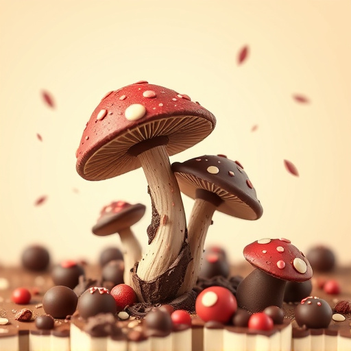Artistic Magic Mushroom Chocolates Patterns