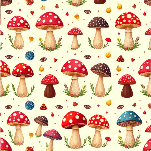 Artistic Magic Mushroom Chocolates Patterns