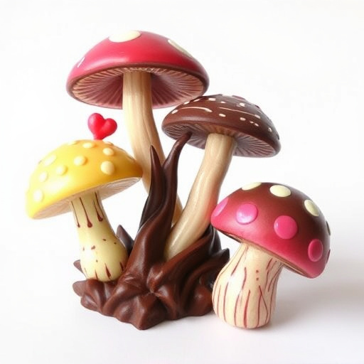 Artistic Magic Mushroom Chocolates Patterns