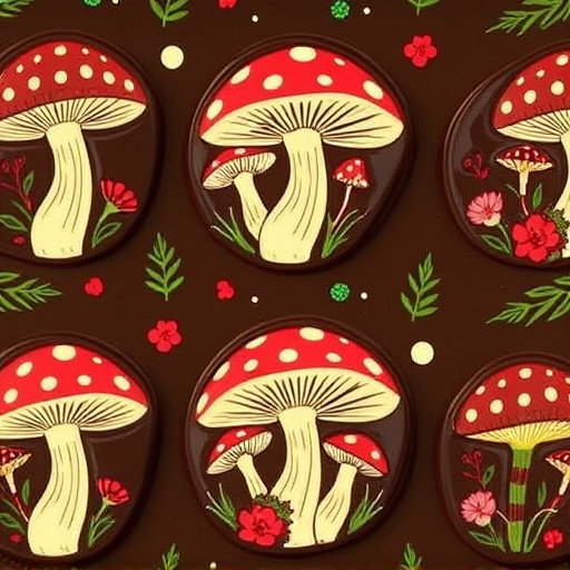 Artistic Magic Mushroom Chocolates Patterns