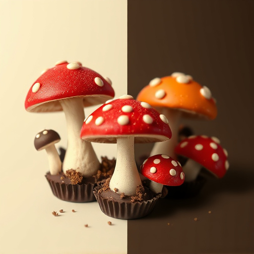 Artistic Magic Mushroom Chocolates Patterns