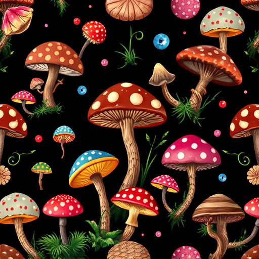 Artistic Magic Mushroom Chocolates Patterns