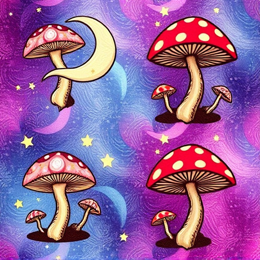 Artistic Magic Mushroom Chocolates Patterns