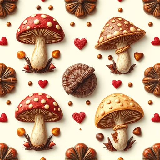 Artistic Magic Mushroom Chocolates Patterns