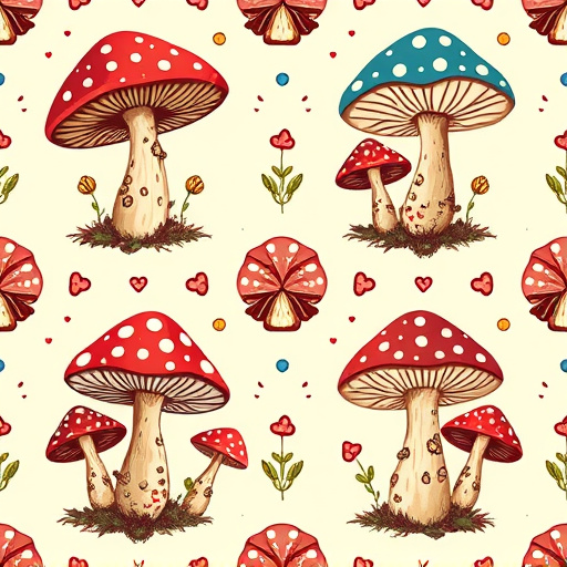 Artistic Magic Mushroom Chocolates Patterns