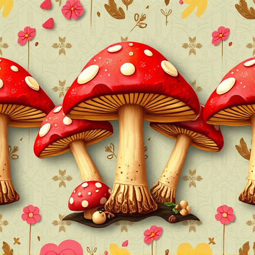 Artistic Magic Mushroom Chocolates Patterns