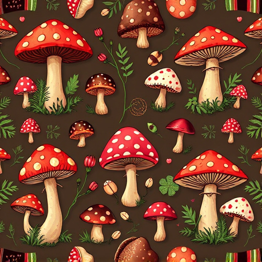 Artistic Magic Mushroom Chocolates Patterns