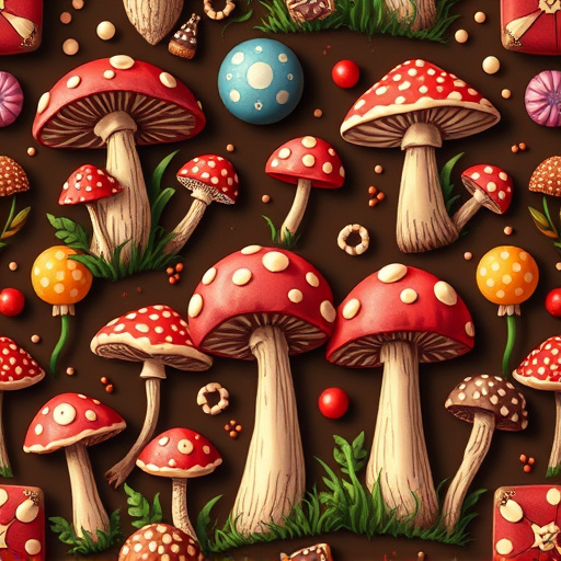 Artistic Magic Mushroom Chocolates Patterns