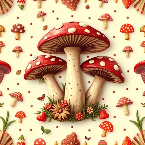 Artistic Magic Mushroom Chocolates Patterns