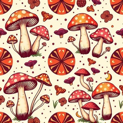 Artistic Magic Mushroom Chocolates Patterns