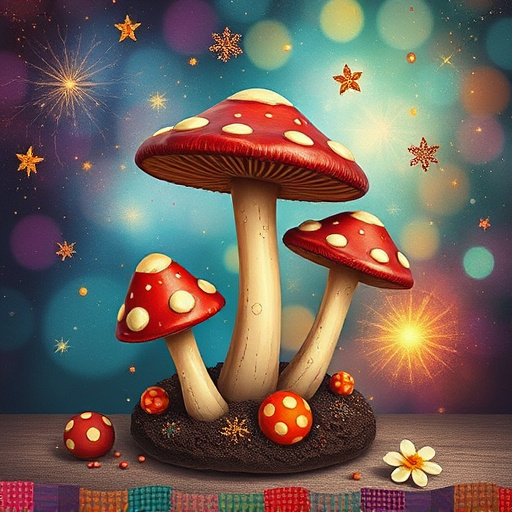 Artistic Magic Mushroom Chocolates Patterns