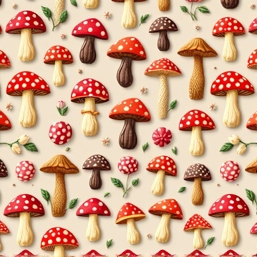 Artistic Magic Mushroom Chocolates Patterns