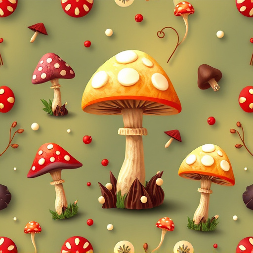 Artistic Magic Mushroom Chocolates Patterns