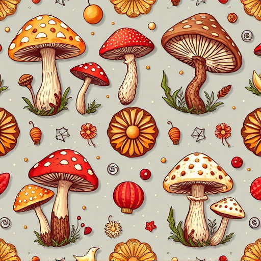 Artistic Magic Mushroom Chocolates Patterns