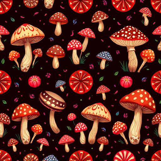 Artistic Magic Mushroom Chocolates Patterns