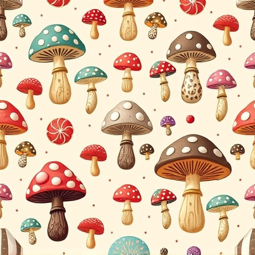 Artistic Magic Mushroom Chocolates Patterns