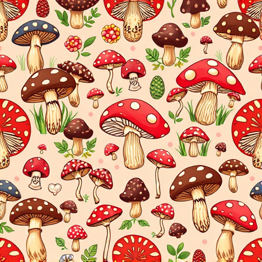 Artistic Magic Mushroom Chocolates Patterns