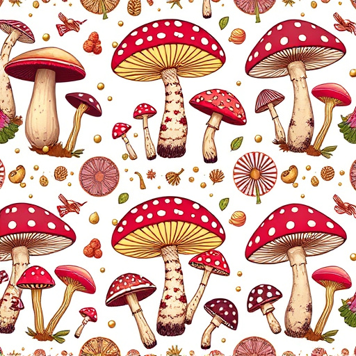 Artistic Magic Mushroom Chocolates Patterns