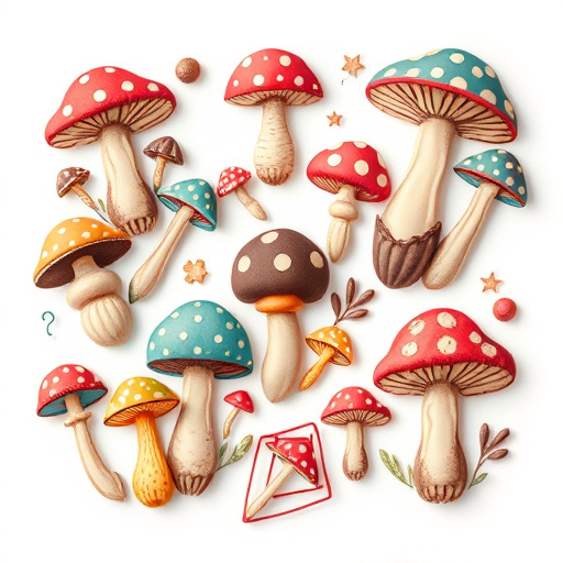 Artistic Magic Mushroom Chocolates Patterns