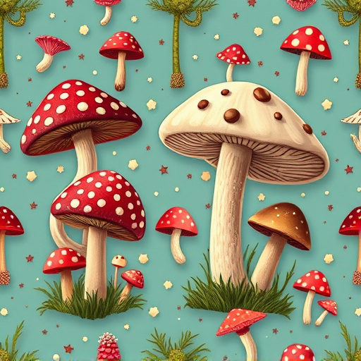 Artistic Magic Mushroom Chocolates Patterns