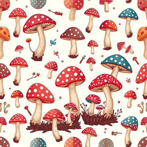 Artistic Magic Mushroom Chocolates Patterns