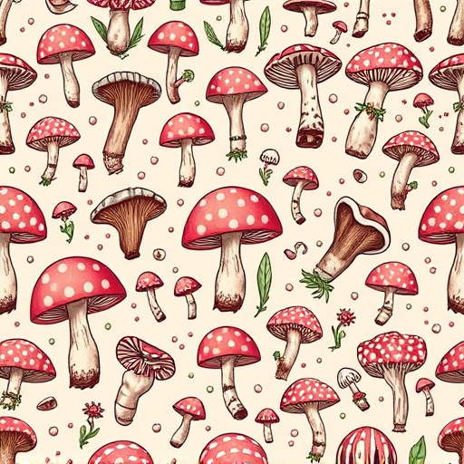 Artistic Magic Mushroom Chocolates Patterns