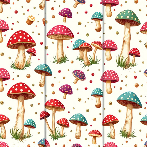 Artistic Magic Mushroom Chocolates Patterns