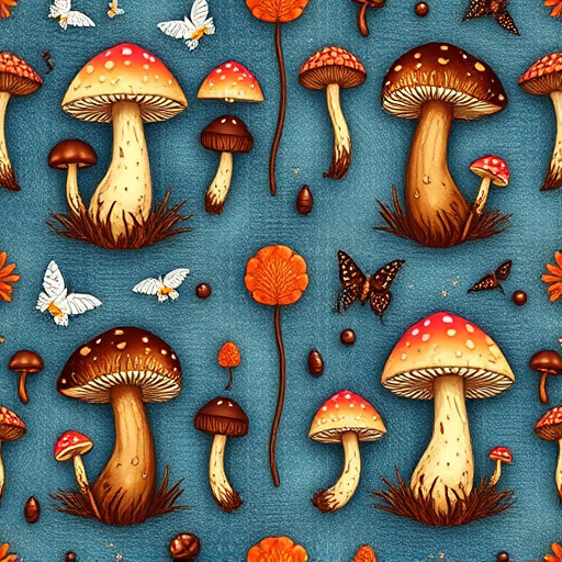Artistic Magic Mushroom Chocolates Patterns