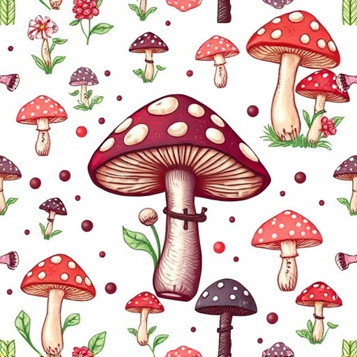 Artistic Magic Mushroom Chocolates Patterns