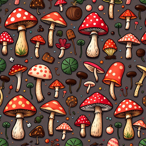 Artistic Magic Mushroom Chocolates Patterns