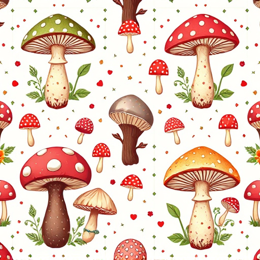 Artistic Magic Mushroom Chocolates Patterns