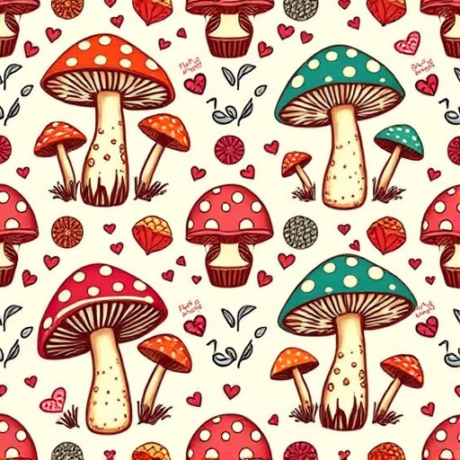 Artistic Magic Mushroom Chocolates Patterns