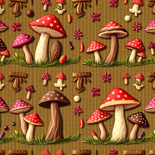 Artistic Magic Mushroom Chocolates Patterns