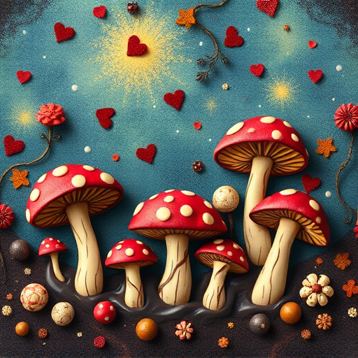 Artistic Magic Mushroom Chocolates Patterns
