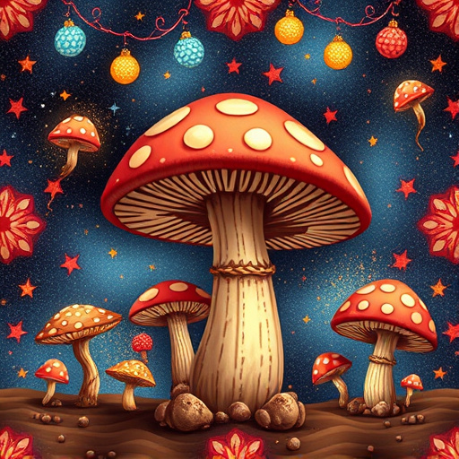 Artistic Magic Mushroom Chocolates Patterns