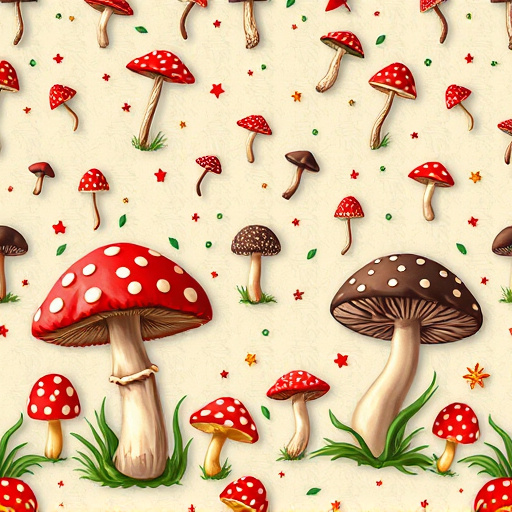 Artistic Magic Mushroom Chocolates Patterns