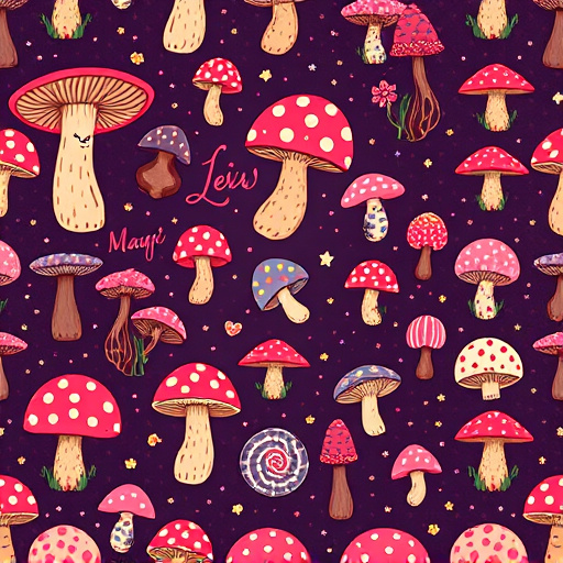 Artistic Magic Mushroom Chocolates Patterns
