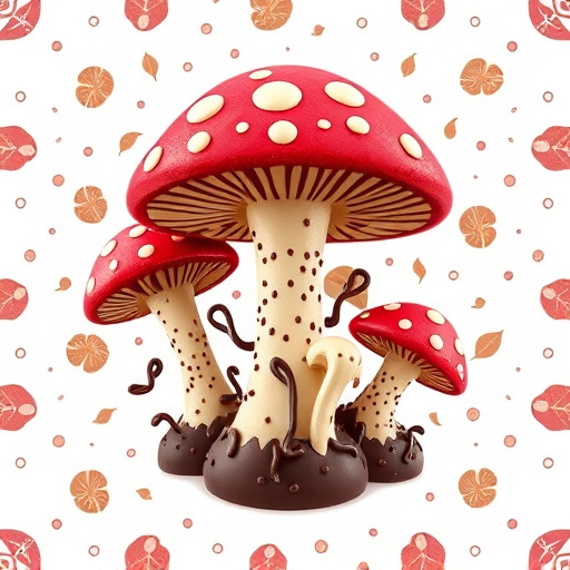 Artistic Magic Mushroom Chocolates Patterns
