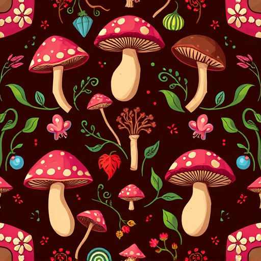 Artistic Magic Mushroom Chocolates Patterns