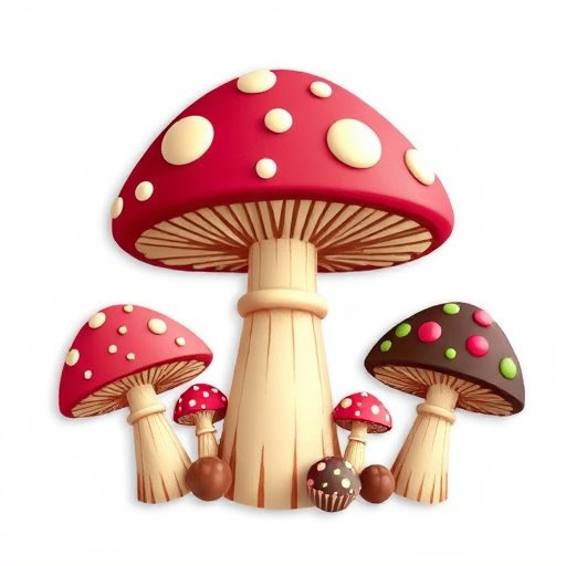 Artistic Magic Mushroom Chocolates Patterns