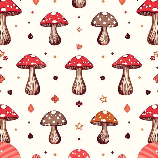 Artistic Magic Mushroom Chocolates Patterns