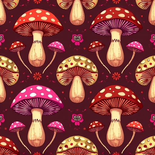Artistic Magic Mushroom Chocolates Patterns