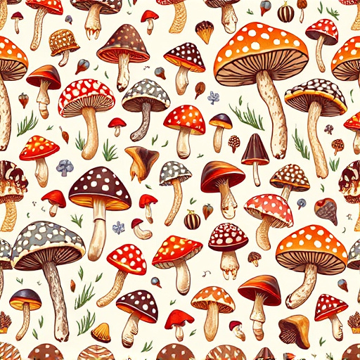 Artistic Magic Mushroom Chocolates Patterns