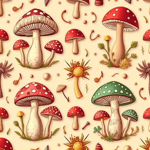 Artistic Magic Mushroom Chocolates Patterns