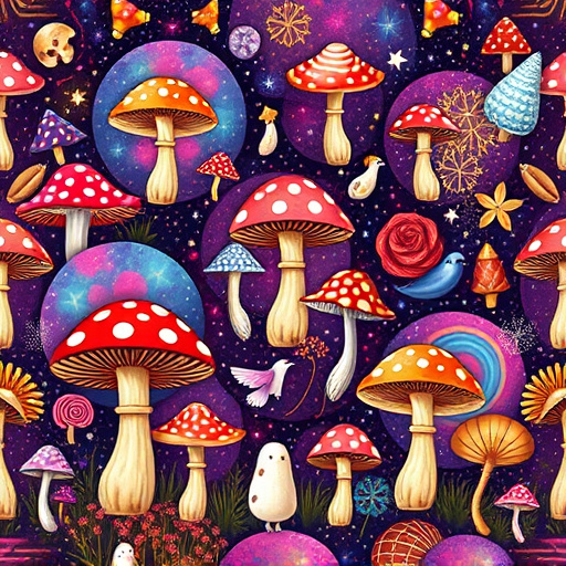 Artistic Magic Mushroom Chocolates Patterns