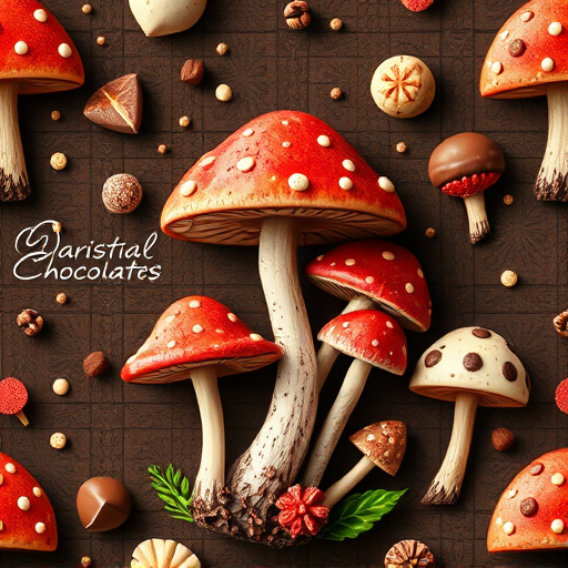 Artistic Magic Mushroom Chocolates Patterns