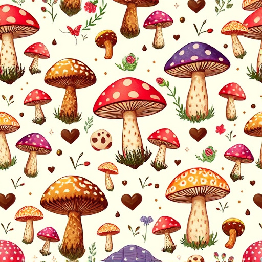 Artistic Magic Mushroom Chocolates Patterns