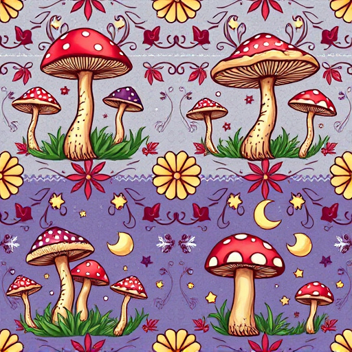 Artistic Magic Mushroom Chocolates Patterns