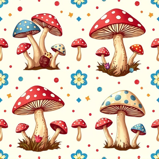 Artistic Magic Mushroom Chocolates Patterns